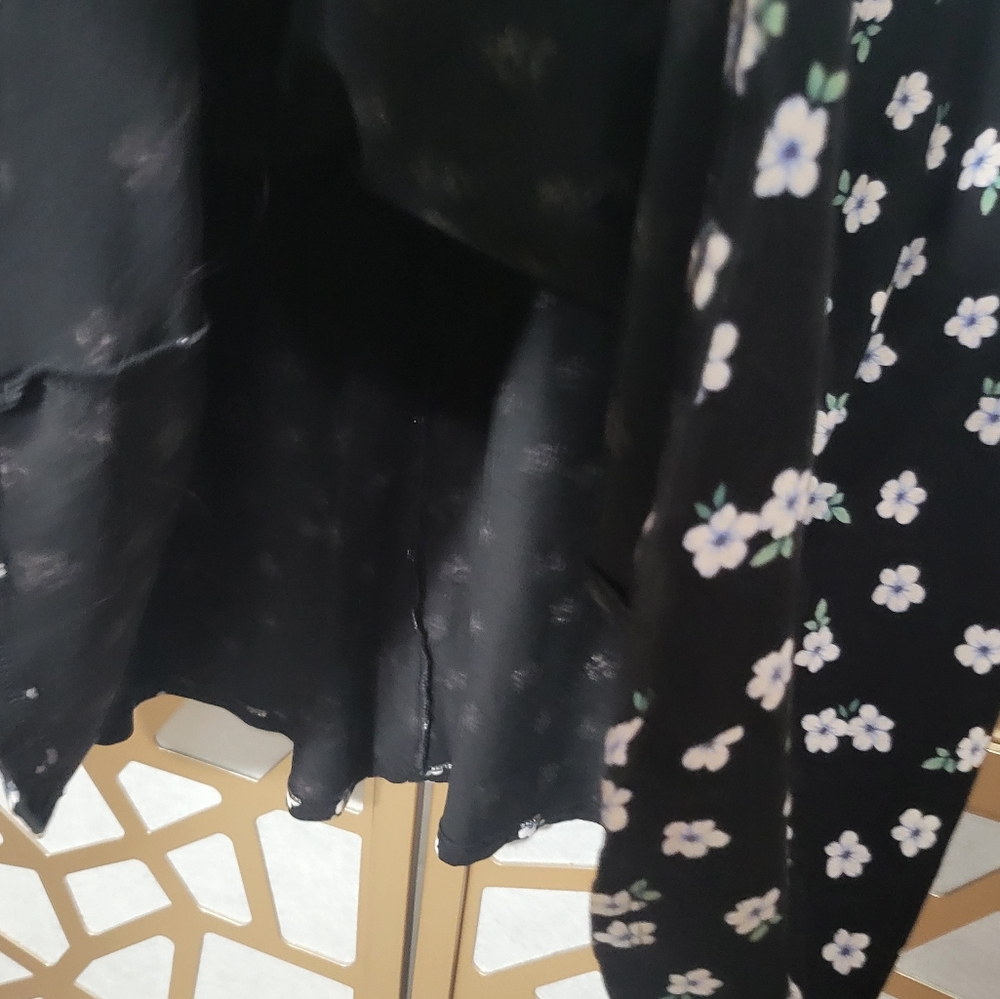 Clockhouse Floral Black Skater Skirt View 4